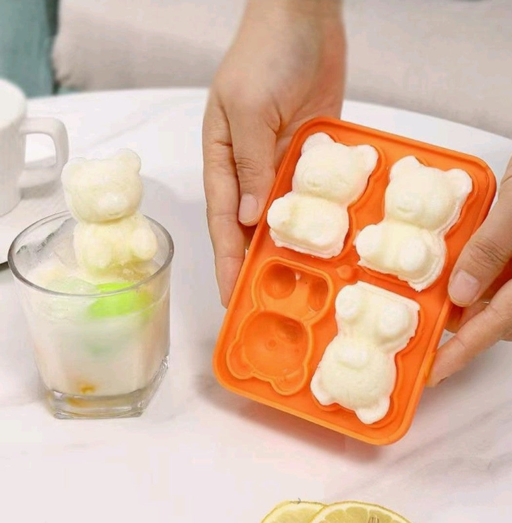 Teddy Bear Ice Mould - Orange