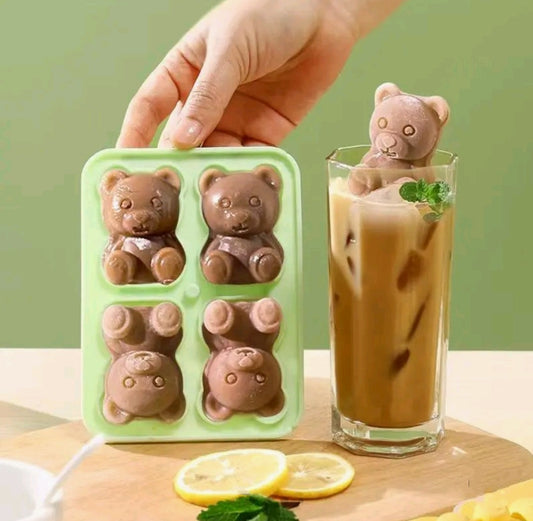 Teddy Bear Ice Mould - Green