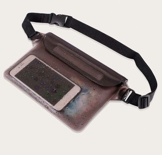 Waterproof Mobile phone Cross-over / Bum Bag - Black